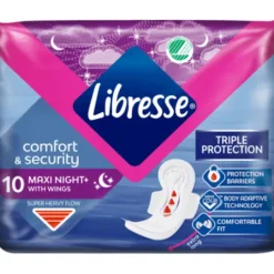 Libresse Nattbinda Maxi+ med vingar 10 st