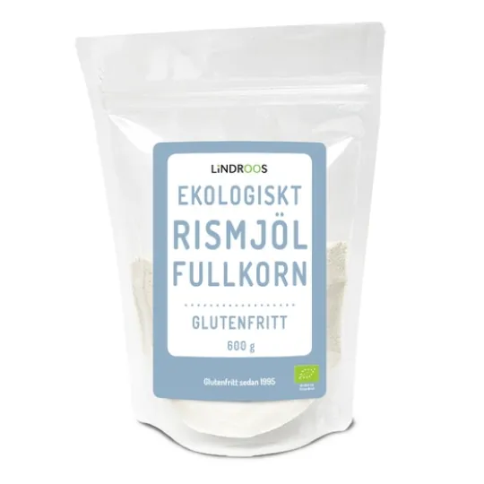 Lindroos Ekologiskt Rismjöl Fullkorn 600 g
