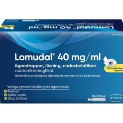 Lomudal, ögondroppar, lösning i endosbehållare 40 mg/ml 20 x 1 doser