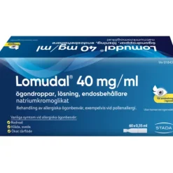 Lomudal, ögondroppar, lösning i endosbehållare 40 mg/ml 60 x 1 doser