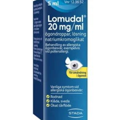 Lomudal, ögondroppar, lösning 20 mg/ml 5 ml