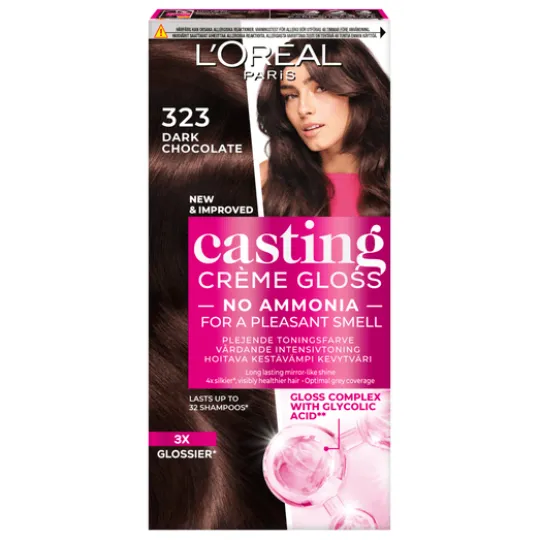L'Oréal Paris Casting Crème Gloss Semi-Permanent Hårfärg 323 Dark Chocolate
