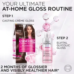 L'Oréal Paris Casting Crème Gloss Semi-Permanent Hårfärg 400 Brown
