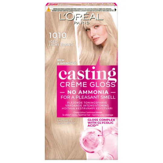 L'Oréal Paris Casting Crème Gloss Semi-Permanent Hårfärg 1010 Iced Light Blonde