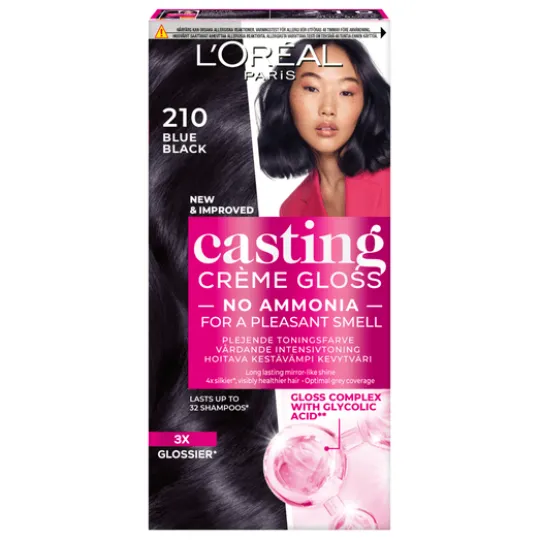 L'Oréal Paris Casting Crème Gloss Semi-Permanent Hårfärg 210 Blue Black