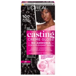 L'Oréal Paris Casting Crème Gloss Semi-Permanent Hårfärg 100 Black Licorne