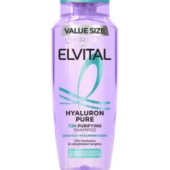 L'Oréal Paris Elvital Hyaluron Pure Shampoo mot oljig hårbotten och torra längder 500 ml