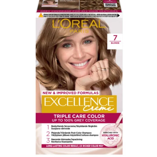 L'Oréal Paris Excellence Creme Permanent Hårfärg 7 Blonde
