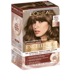 L'Oréal Paris Excellence Universal Nudes Permanent Hårfärg 6U Universal Dark Blonde