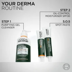 L'Oréal Paris Men Expert Derma Control 2-i-1 punktbehandling & ansiktsmask för oren hud 45 ml