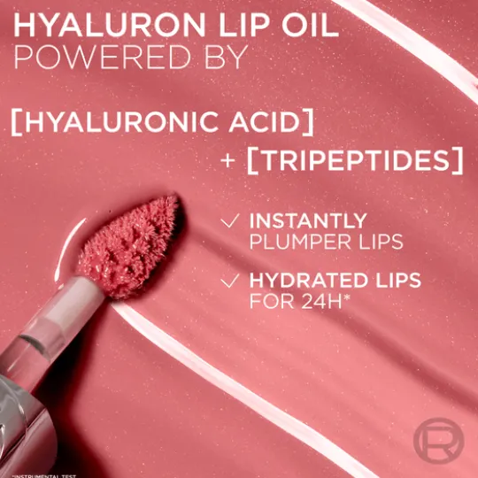 L'Oréal Paris Plump Ambition Hyaluron Lip Oil läppolja 101 Cristal Clear 5 ml
