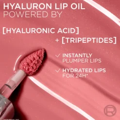 L'Oréal Paris Plump Ambition Hyaluron Lip Oil läppolja 201 Milky Nu 5 ml