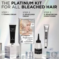 L'Oréal Paris Préférence Le Blonding Acidic Toningsfärg 01 Platinum Ice