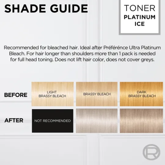 L'Oréal Paris Préférence Le Blonding Acidic Toningsfärg 01 Platinum Ice