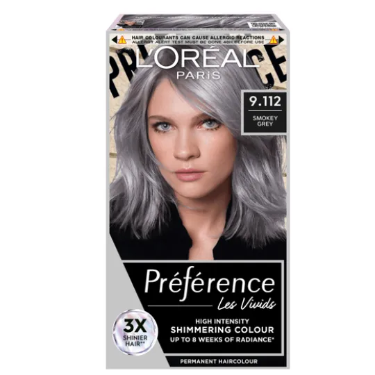 L'Oréal Paris Préférence Vivid Colours Permanent Hårfärg 9.112 Smokey Grey