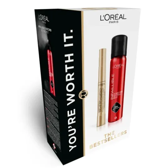 L'Oréal Paris Telescopic Mascara Black & Infaillible 3-Second Setting Mist Gift Box