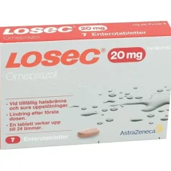 Losec enterotablett 20 mg 7 st