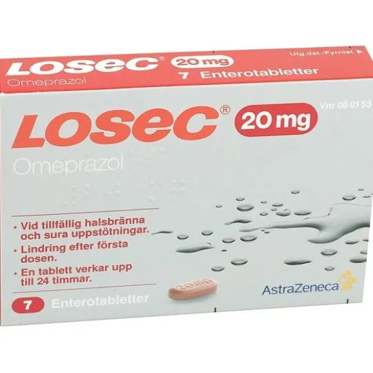 Losec enterotablett 20 mg 7 st