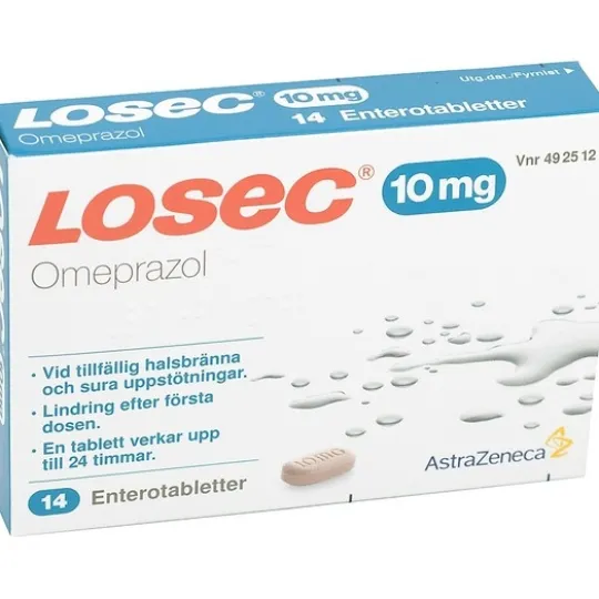 Losec enterotablett 10 mg 14 st