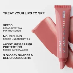 Lumene Lip Glow Oil Balm SPF30 1 Fudge 10 ml