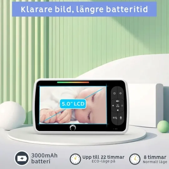 Luna Bambini Baby Prestige med 5" färgskärm
