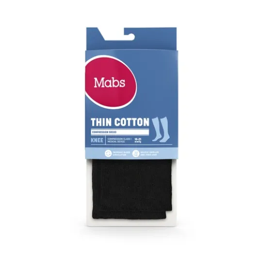 Mabs Thin Cotton Knee Black S