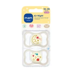 MAM Air Night Silicone 16-36 mån Neutral 2-pack