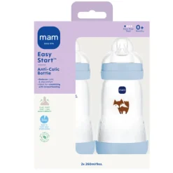 MAM Easy Start Anti-Colic 260 ml Blue 2 st