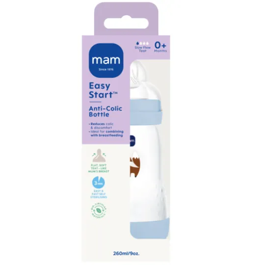 MAM Easy Start Anti-Colic 260 ml Blue 1 st