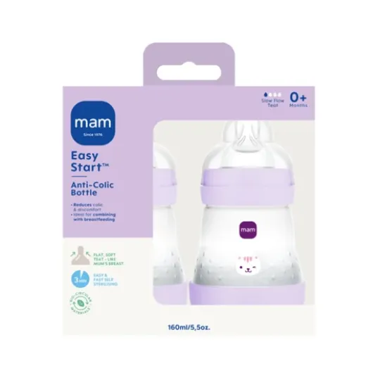 MAM Easy Start Anti-Colic 160 ml Pink 2 st