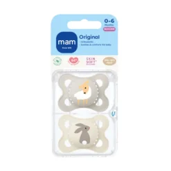 MAM Original Silicone 0-6 mån Neutral 2-pack