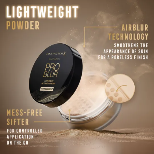 Max Factor Facefinity Pro Blur Loose Powder 1 Translucent 11 g