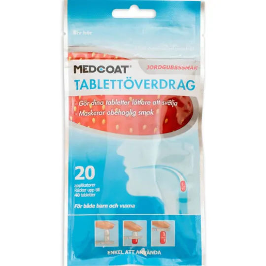 Medcoat Tablettöverdrag Jordgubb 20 st