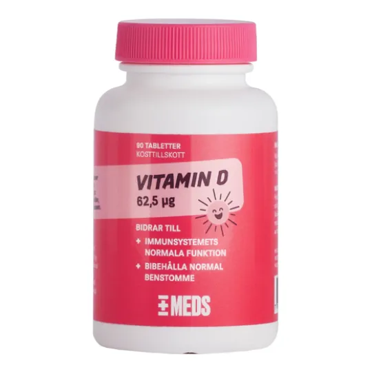 MEDS Vitamin D 2500 IU 90 tabletter