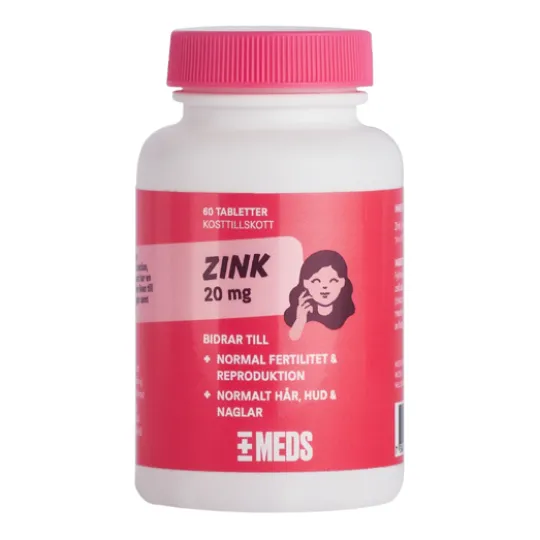 MEDS Zink 20 mg 60 tabletter