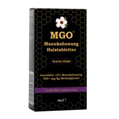 MGO Manukahonung Halstabletter Svarta vinbär 300+ 60 g
