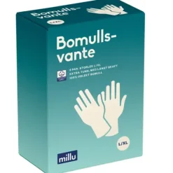 Millu Bomullsvante Extra Lång/Tunn L/XL 5 par