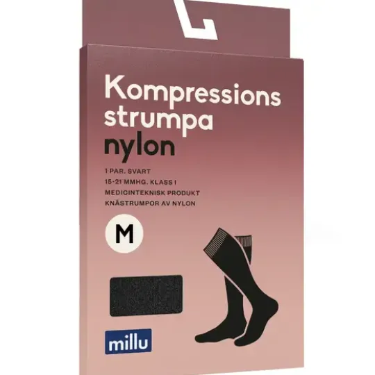 Millu Kompressionsstrumpa Nylon Svart M 1 par