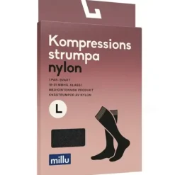 Millu Kompressionsstrumpa Nylon Svart L 1 par
