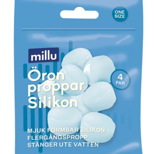 Millu Öronproppar Silikon 4 par