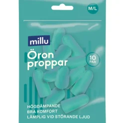 Millu Öronproppar Skum M/L 10 par
