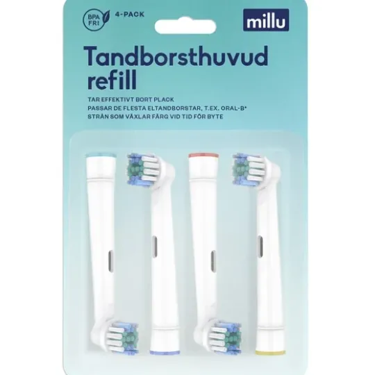 Millu Tandborsthuvud 4-pack