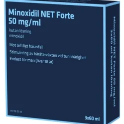 Minoxidil NET Forte 50 mg/ml 3x60 ml kutan lösning