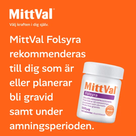 MittVal Folsyra 100 tabletter