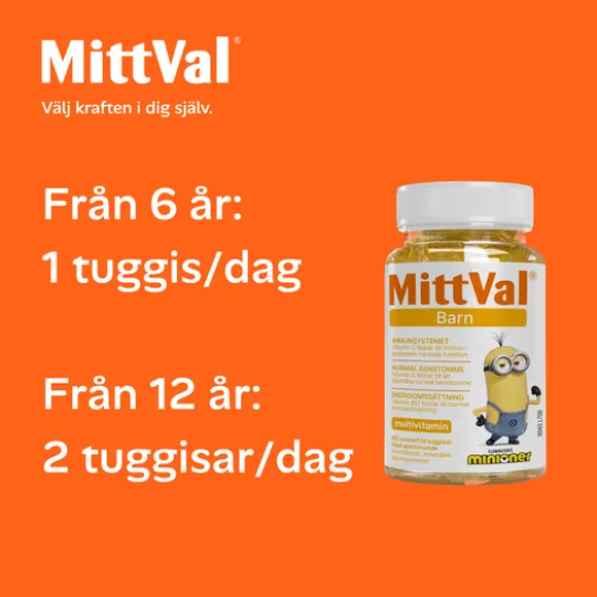 MittVal Vitaminions Multivitamin Barn 60 tuggtabletter