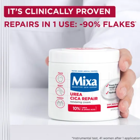 Mixa Urea Cica Repair Renewing Cream för torr, grov och sträv hud 400 ml
