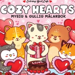 Målarbok Cozy Hearts