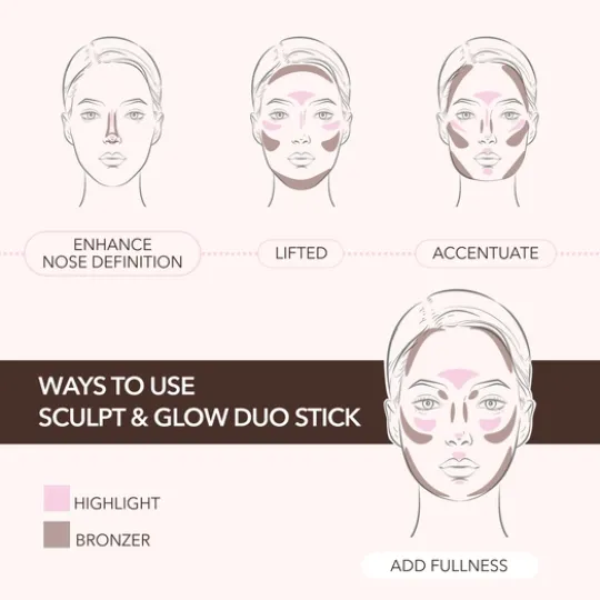MOIRA Sculpt & Glow Duo Stick 400 Glowing Up!