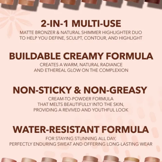 MOIRA Sculpt & Glow Duo Stick 400 Glowing Up!