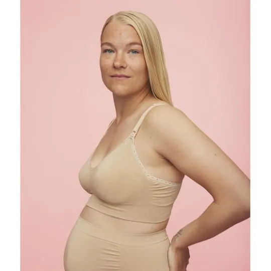 momkind Amningsbh utan bygel Sand L/XL